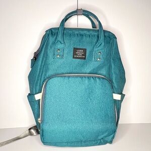 LAND Mommy & Baby Bag Backpack – Teal – Unused
